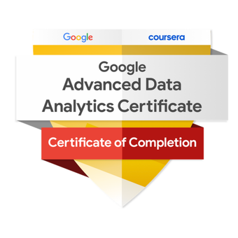 Google Advanced Data Analytics badge